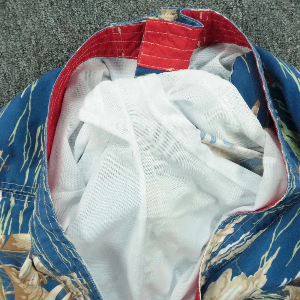 Polo Ralph Lauren Swim Trunks Mens 40 Blue Swimwear Sailing Ships Lined Shorts